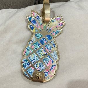 Lilly Pulitzer pineapple luggage tag